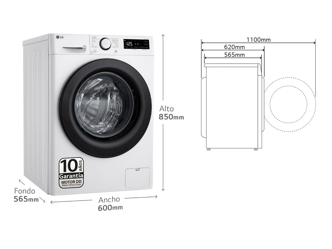 Lg F4wr5010a6w Máquina De Lavar Carregamento Frontal 10 Kg 1400 Rpm Branco