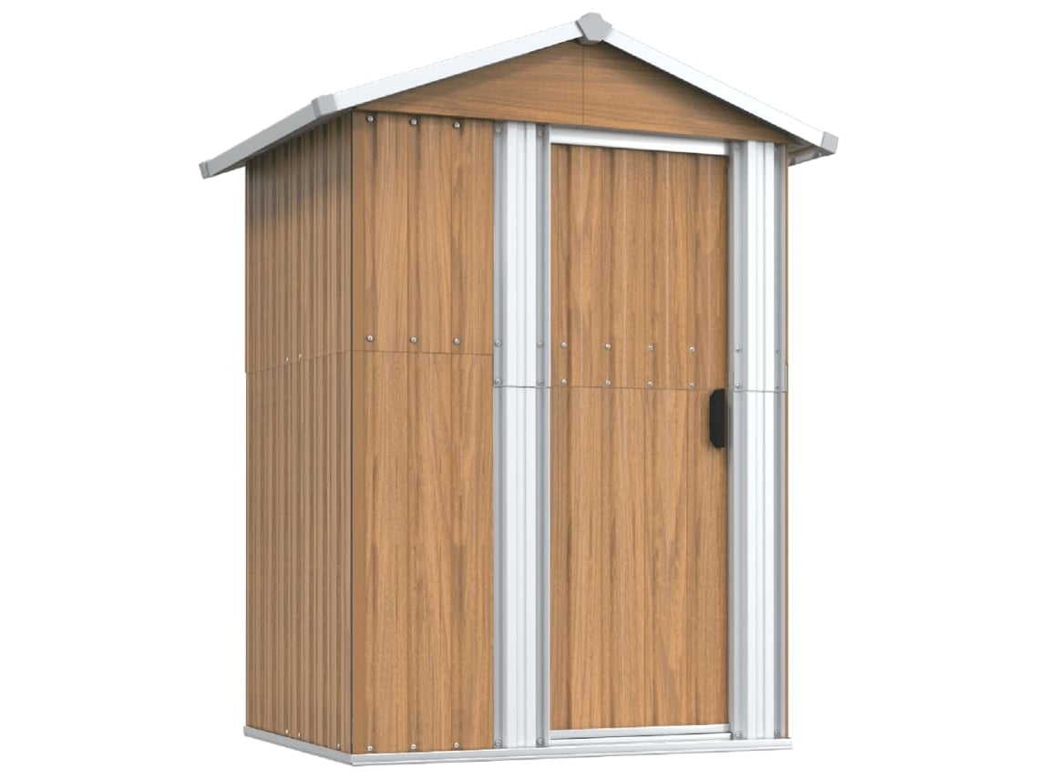 Abrigo MAISON EXCLUSIVE 126x97,5x177 cm Aço Galvanizado Castanho