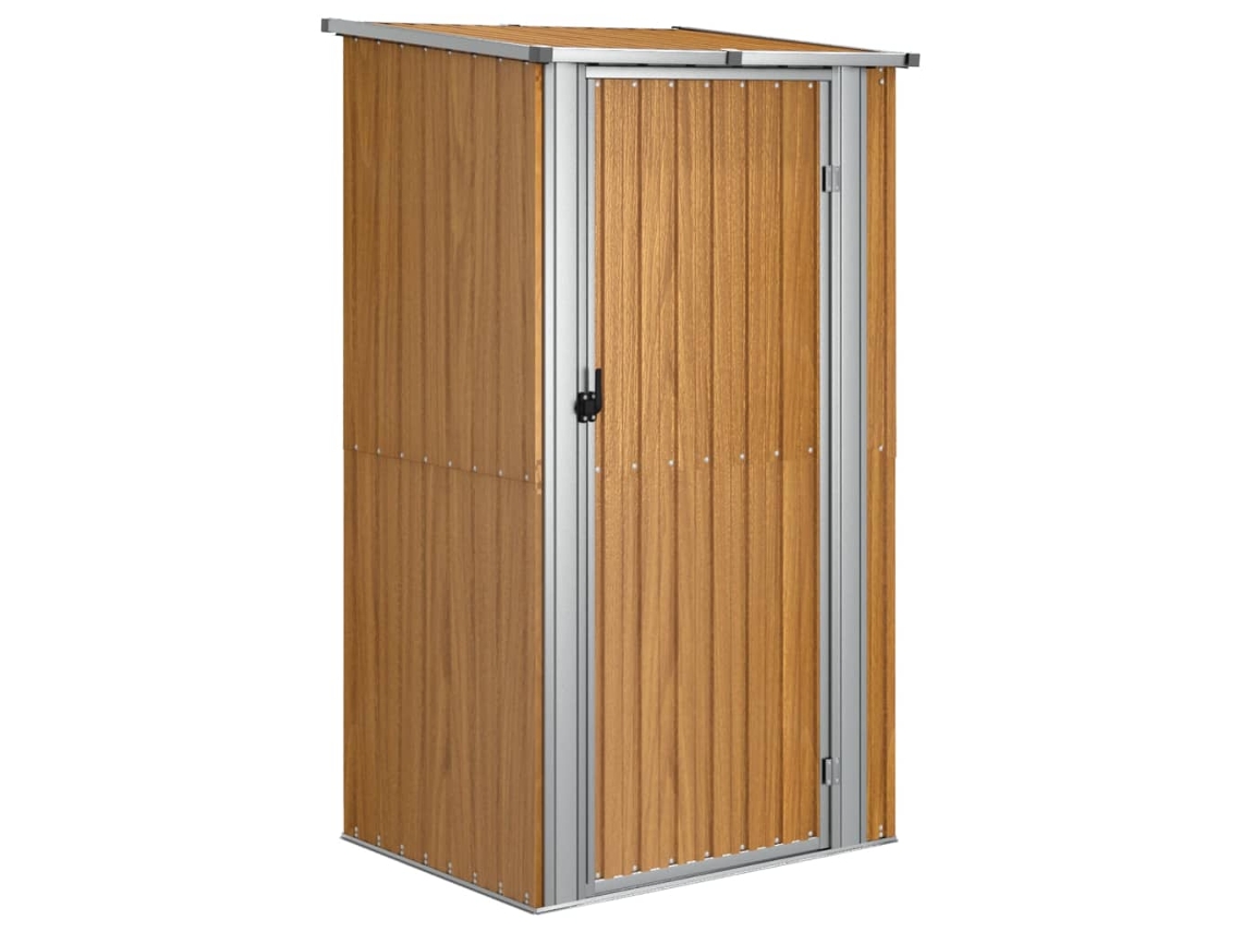 Abrigo MAISON EXCLUSIVE 118,5x97x209,5 cm Aço Galvanizado Castanho