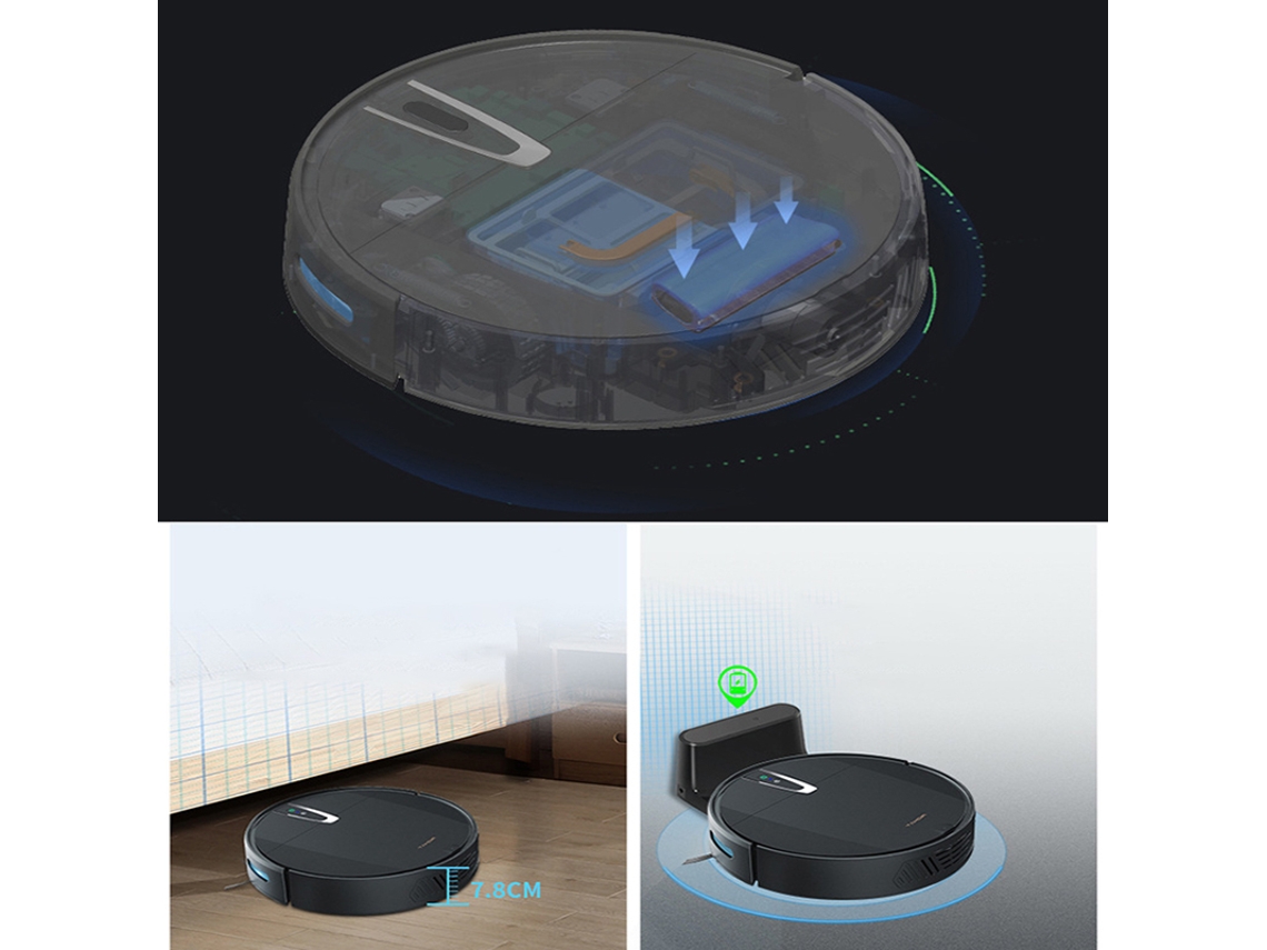 Robô Aspirador Inteligente 2000Pa Portátil