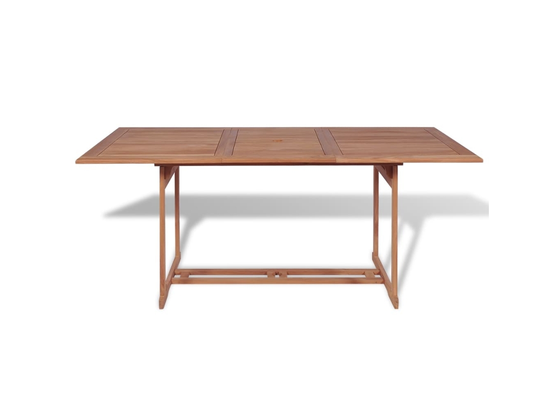 Mesa De Jardim 180x90x75 Cm Em Madeira De Teca Maciça
