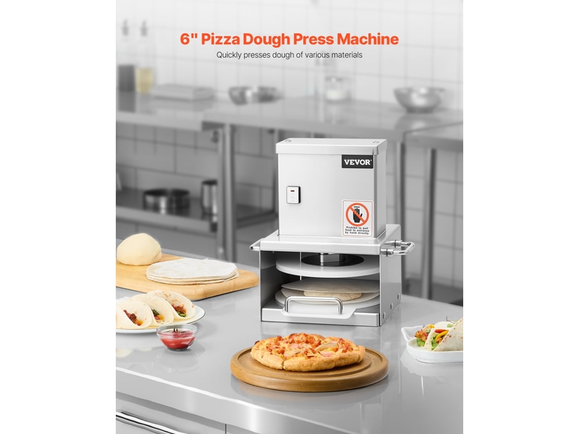 Prensa elétrica para massa de pizza Vevor, aço inoxidável, 240 x 250 x 330 mm