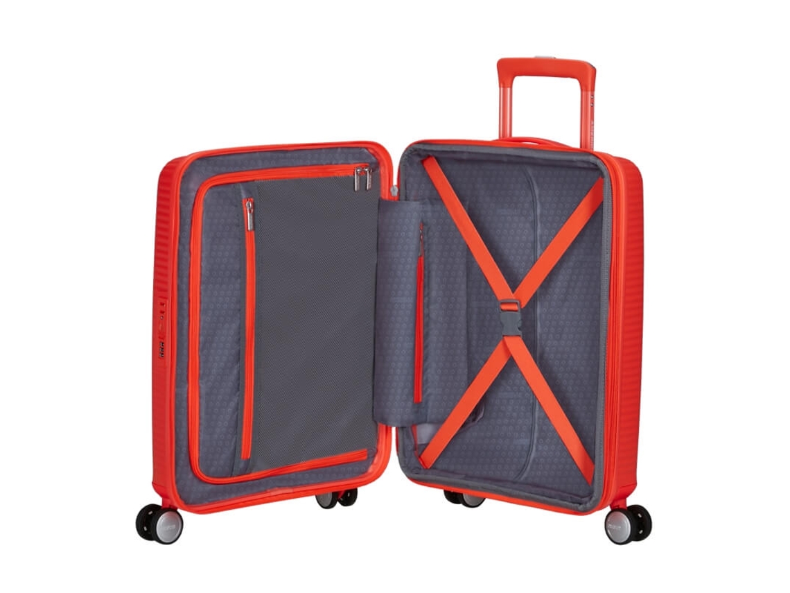 At Mala De Cabine 55cm 4r Exp. Soundbox Laranja Néon American Tourister