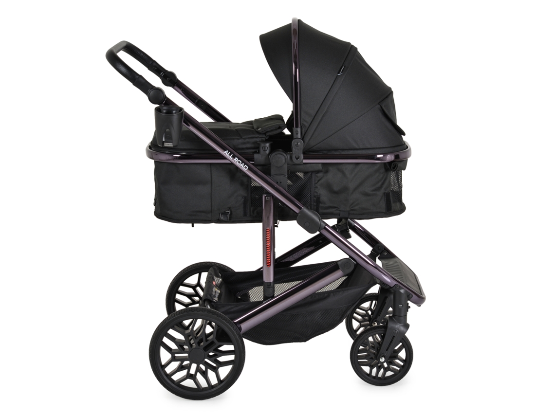Carrinho De Bebê 2 Em 1 All Road Preto Moni Moni