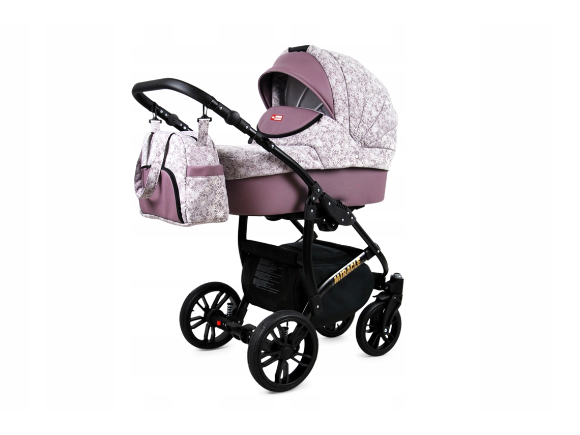 Carrinho de Bebé Multifuncional BABYLUX MIRACLE 4 Em 1 -Misty Violet - Ajustável e dobrável Construção leve em alumínio - Acessórios