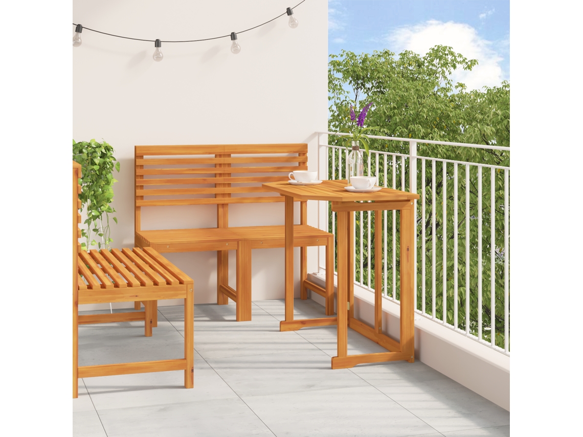 Conjunto 4 De Jantar De Jardim Com Vidaxl Em Madeira Maciça De Acácia