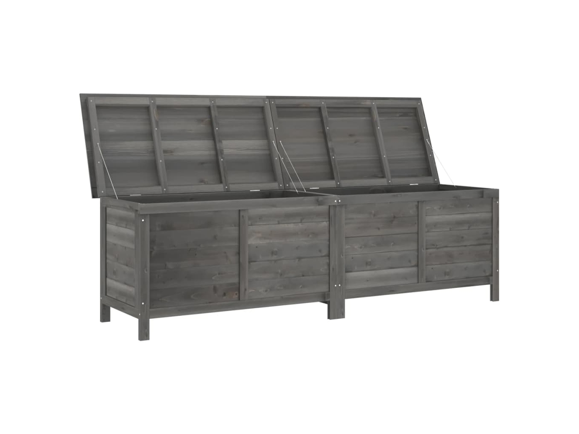 Caixa Arrumação P/Jardim 198 5X50X56 5Cm Abeto Maciço Antracite PANGSHIYUAN