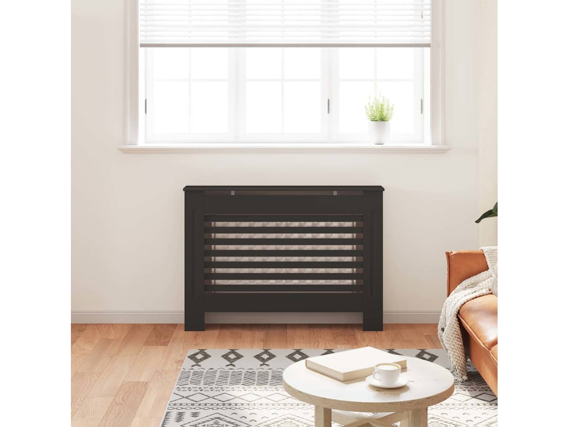 Cobertura De Radiador 112x19x81,5 Cm Mdf Preto Haochrymec