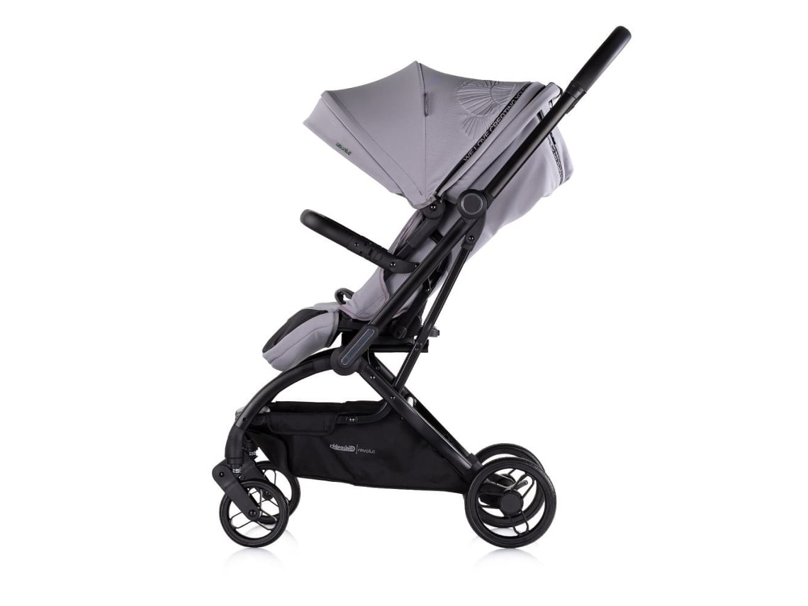 Carrinho De Passeio Chipolino Revolut Com Assento Giratório 360° Em Cinza Nuvem