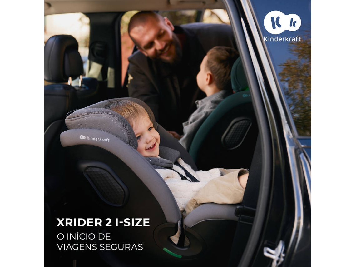 Cadeira Auto KINDERKRAFT Xrider2 I-Size, 0-36 kg, 40-150 cm, 0-12 anos, grupo 0-1-2-3 (cinzento)