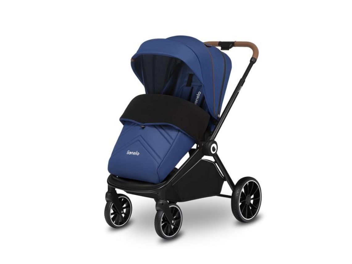 Carrinho de Bebé Multifunções 3 em 1 Mika Blue Navy LIONELO