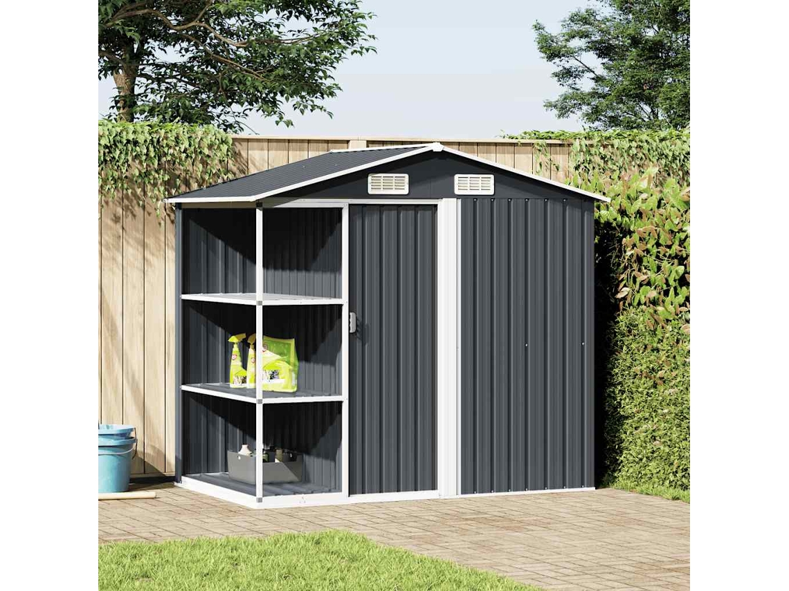 Abrigo VIDAXL Grey Ferro (205x130x183 cm)