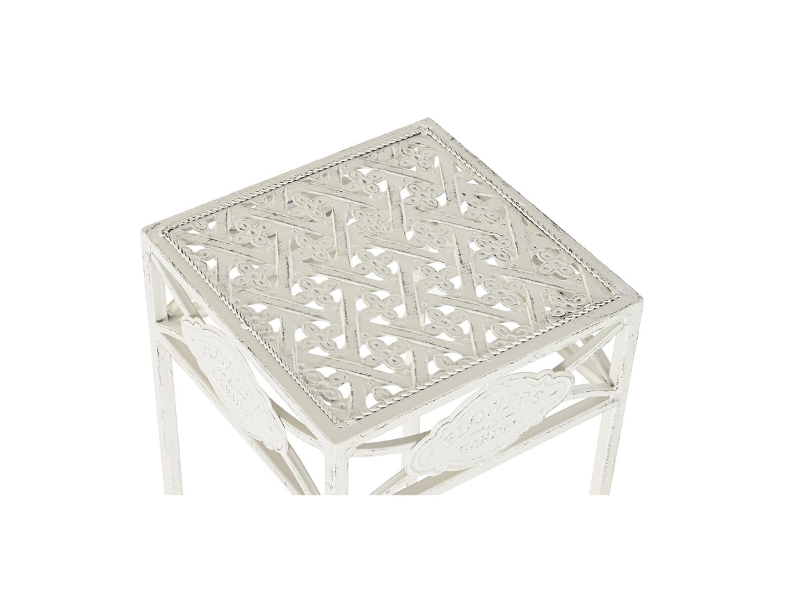 Jogo De 3 Mesas Home Esprit Branco 30 X 30 X 70 Cm (3 Peças)