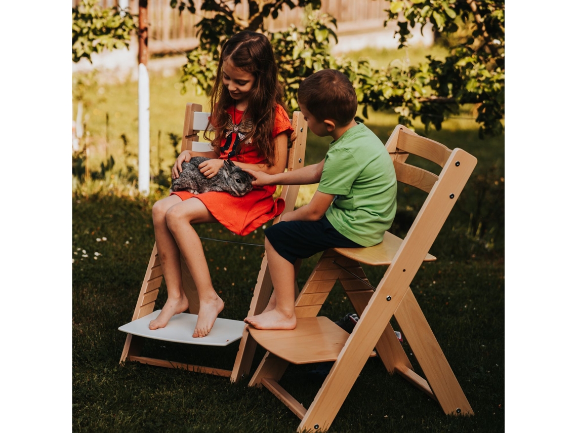 Cadeira alta infantil SANDY natural e cinza BENLEMI