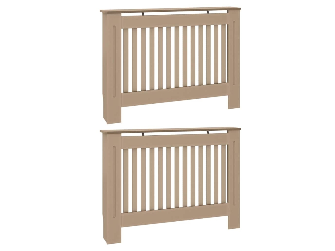 Capa De Radiador 2 Pcs Marrom 112x19x81,5cm Haochrymec