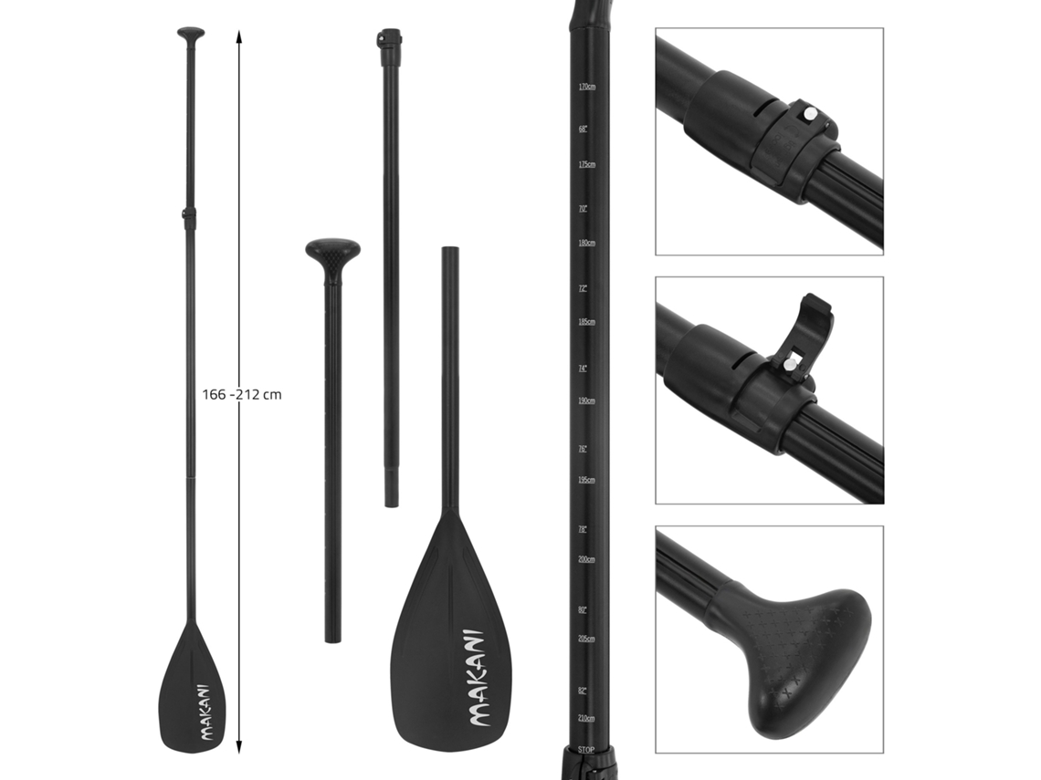 Prancha de surf insuflável SUP paddle Makani ECD Germany 320x80x15 cm PVC preto / vermelho