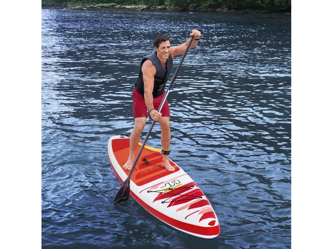 Prancha de sup insuflável BESTWAY Vermelho PVC (381 x 76 x 15 cm)