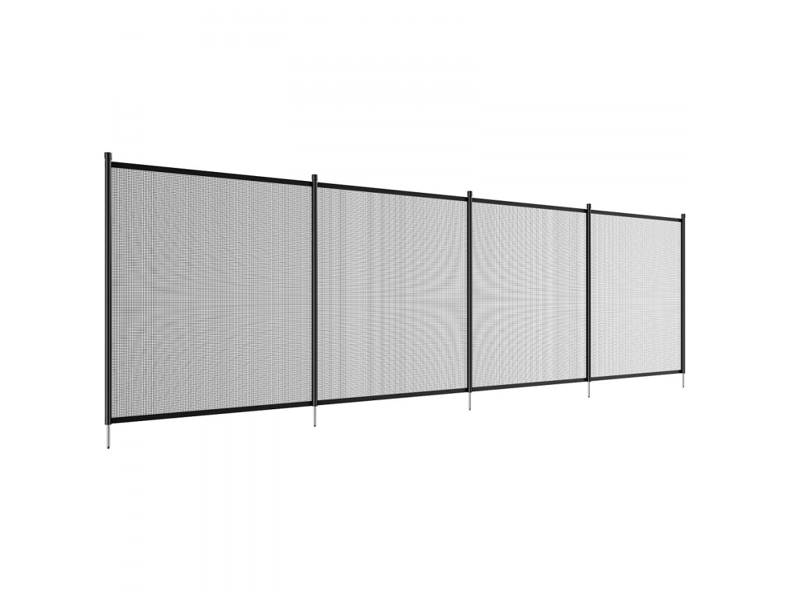 Cerca De Segurança E Barreira De Proteção Para Piscina 1,21x21,95m Em Alumínio E Rede Pvc Tekmaquinas