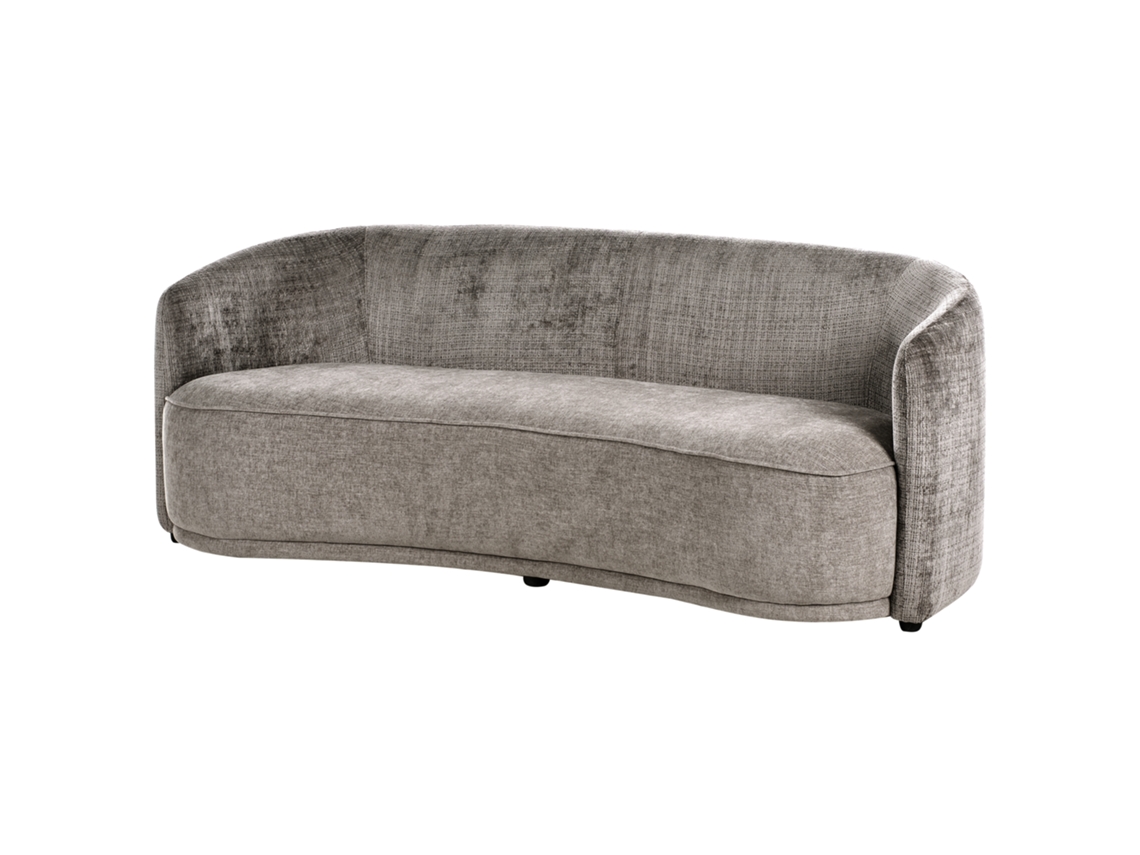 Sofá De 3 Plazas Beliani Roset De Poliéster Marrón 202x92x76