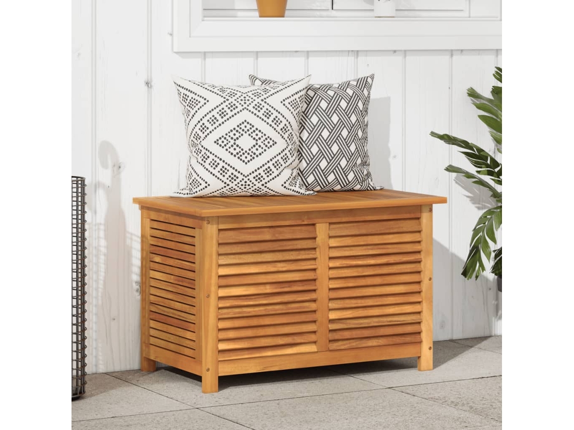 Caixa de Armazenamento VIDAXL Marrom Madeira (90x50x56 cm)
