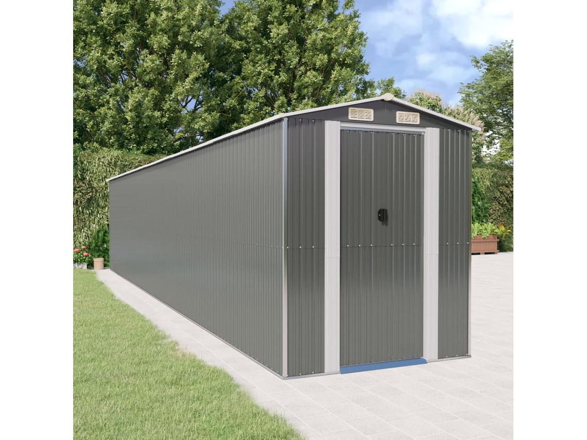 Abrigo VIDAXL Cinzento Aço (192x1021x223 cm)