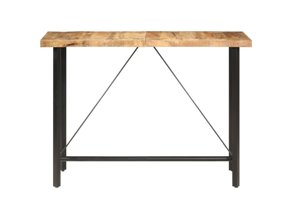 Mesa de Bar 150X70X107 Cm Madeira de Mangueira Áspera NONAME