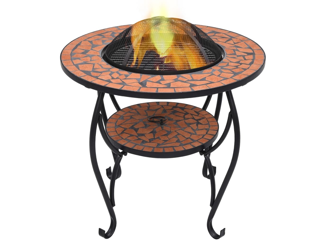 Braseira VIDAXL Marrom Cerâmica (68 cm)