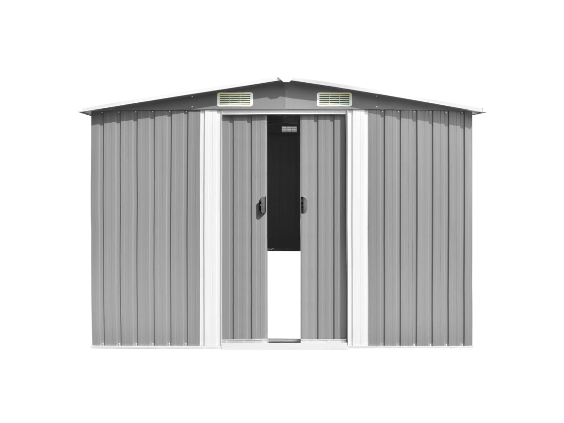 Abrigo MAISON EXCLUSIVE 257x779x181 cm Aço Galvanizado Cinzento