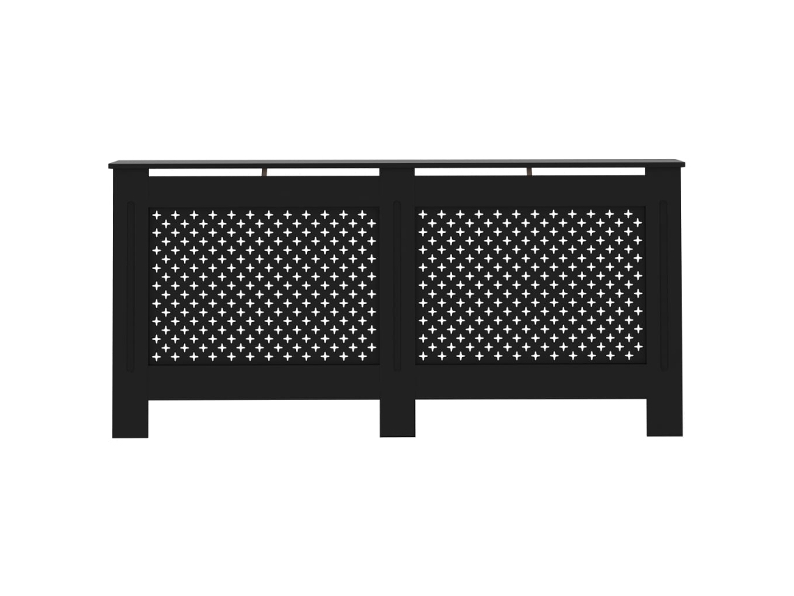 Cobertura De Radiador 172x19x81,5 Cm Mdf Preto Haochrymec