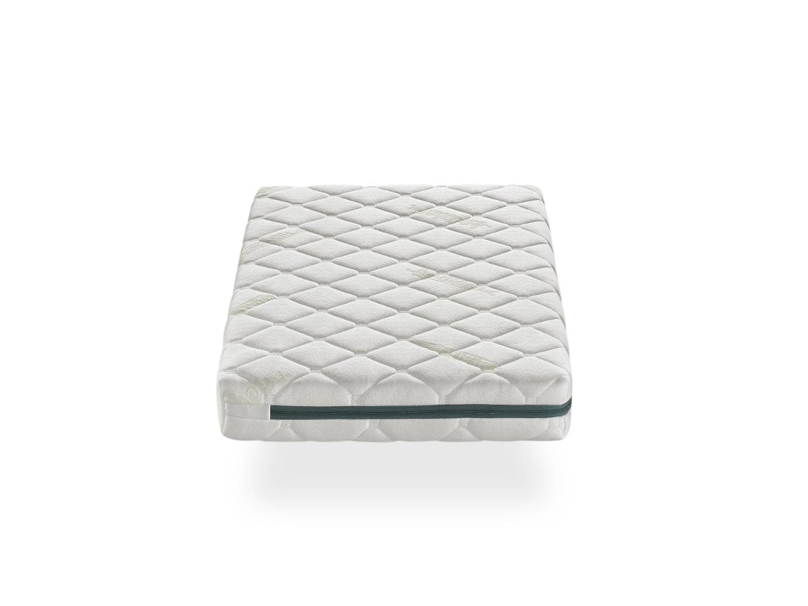 Colchão Viscoelástico para Bebé 70X140 Bamboo Altura 12 Cm Adaptável com Partículas Naturais e Respirável XALUCA