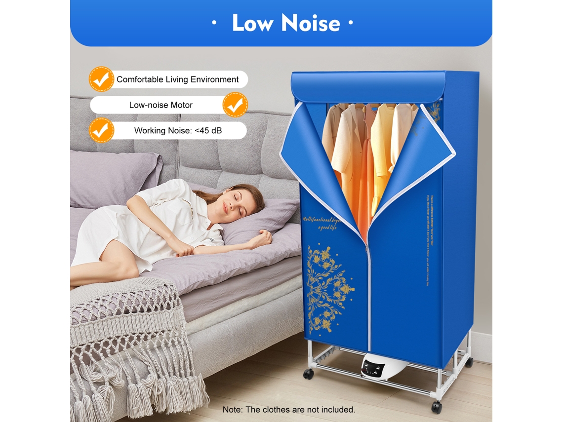 Secador De Roupas Elétrico Portátil, Design Compacto, Ajuste De Múltiplos Níveis, Alta Eficiência Oem