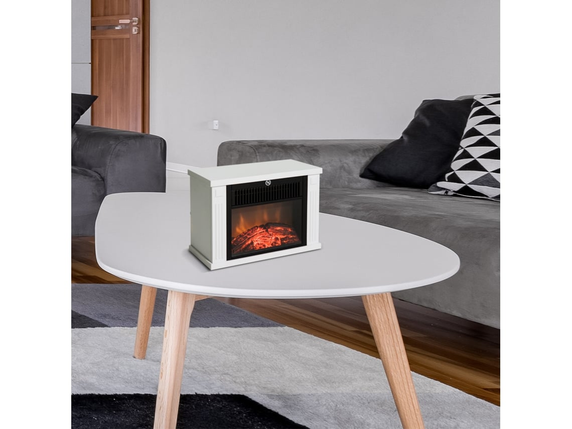 Lareira Elétrica Com Aquecedor, Lareira Elétrica Com Efeito De Chama Led, Lareira Decorativa De 600/1200 W, Fogão A Lenha Elétrico, Branca Btforus