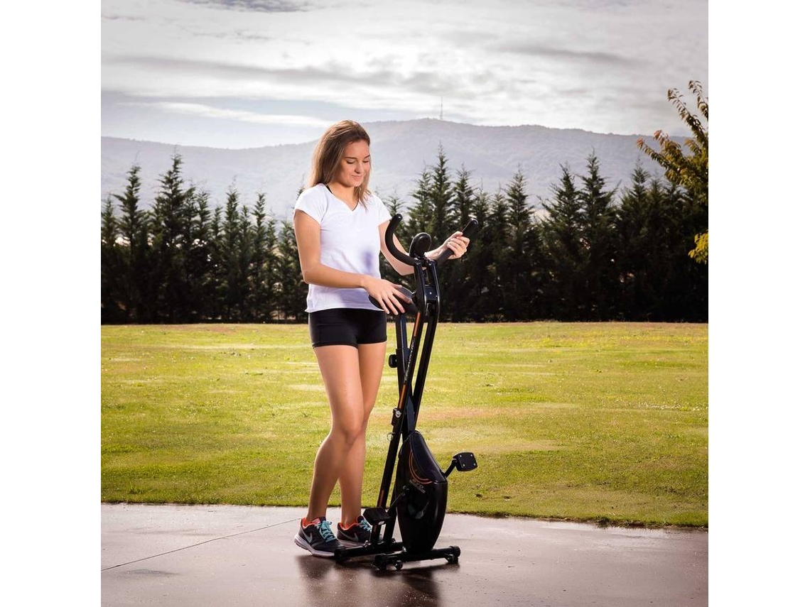 Bicicleta Estática BH by TECNOVITA EVO B1000 YF1000 (Preto - 111x41x70cm - Volante: 8 kg - Dobrável - Até: 95 kg)