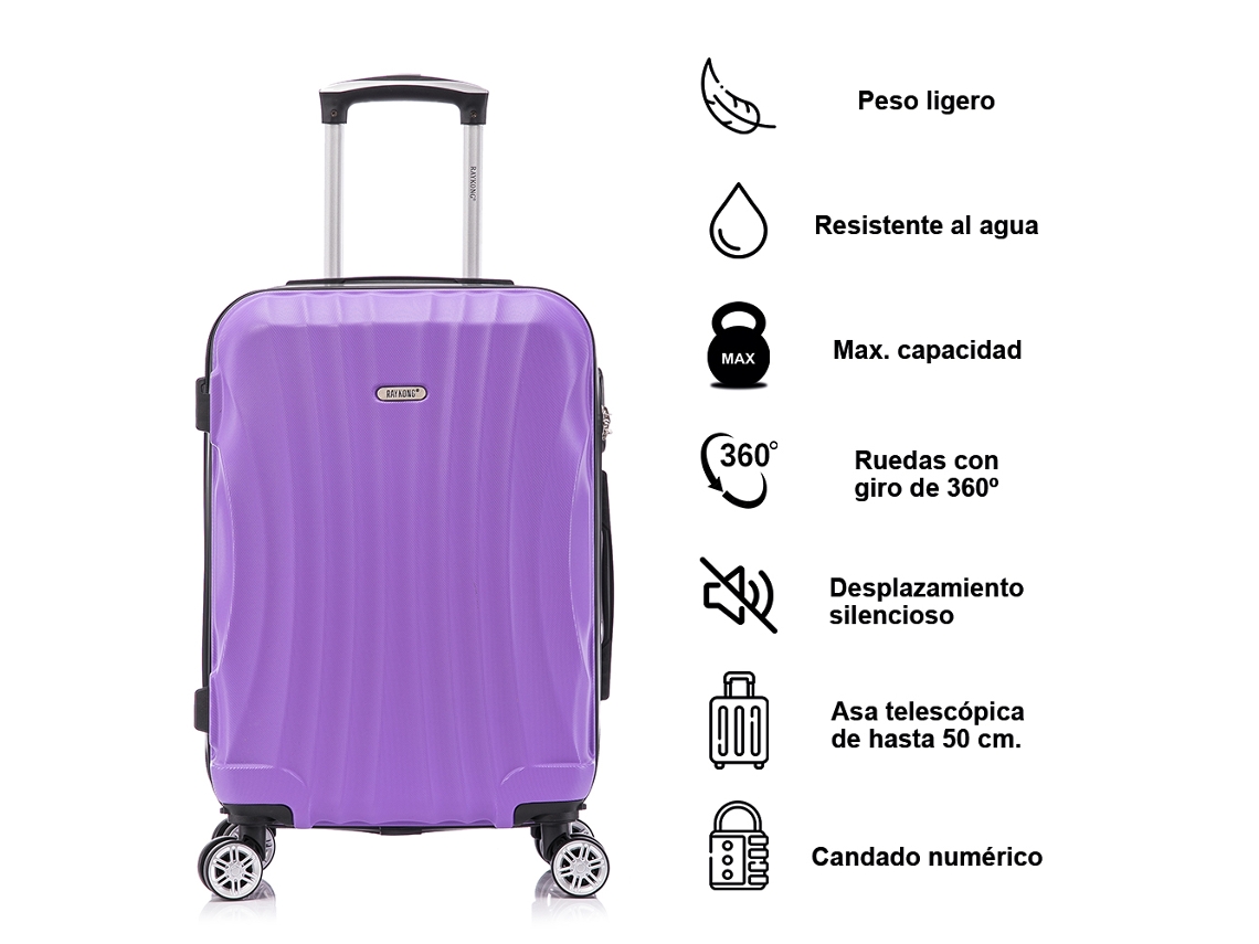 Conjunto de Mala Abs Rígido 4 Peças/Mala Cabine 55Cm/Mala Média 68Cm/Mala Grande 78Cm/Maleta Maquiagem RAYKONG