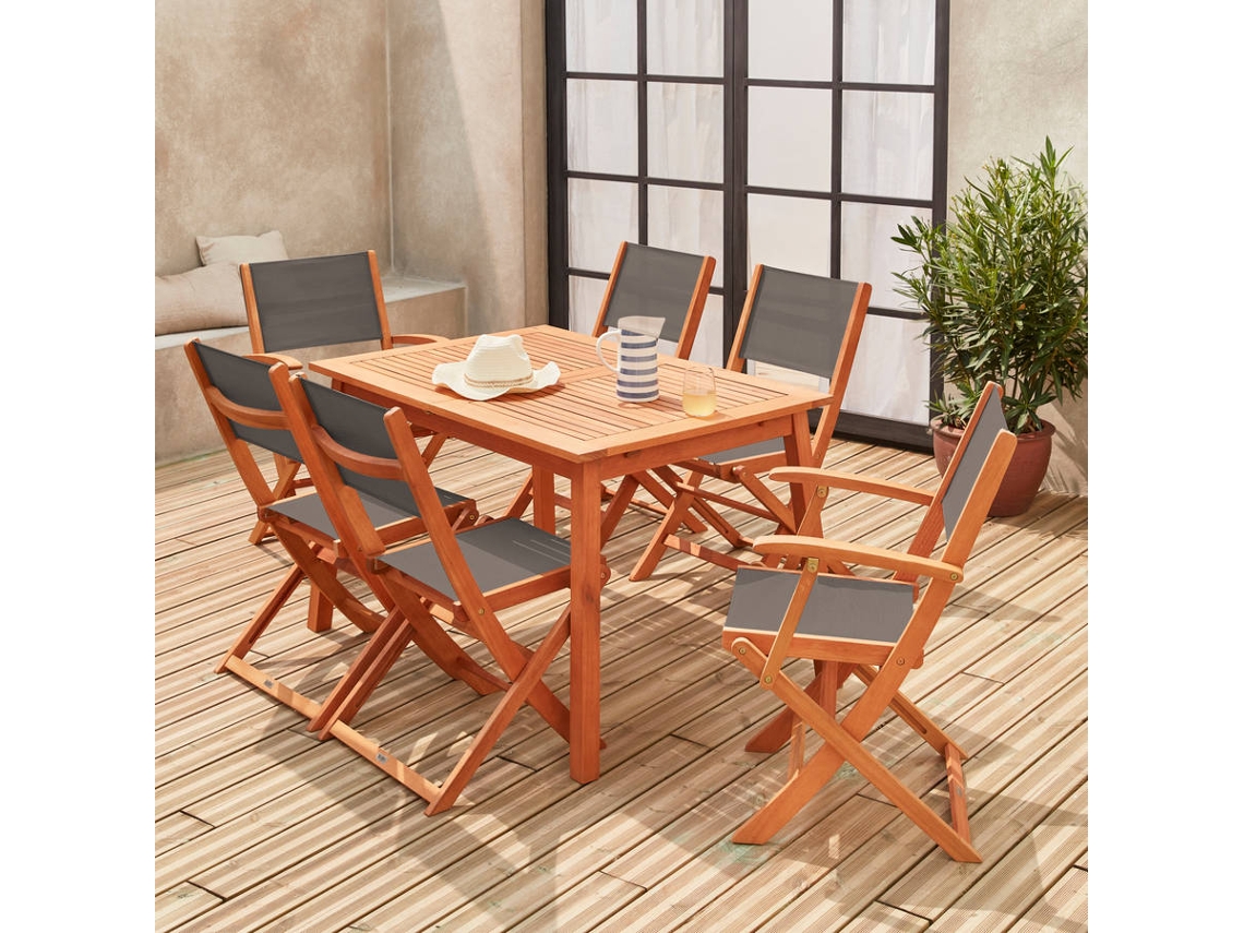 Mesa de Jardim SWEEEK Almeria (6 Lugares - 120/180Cm)