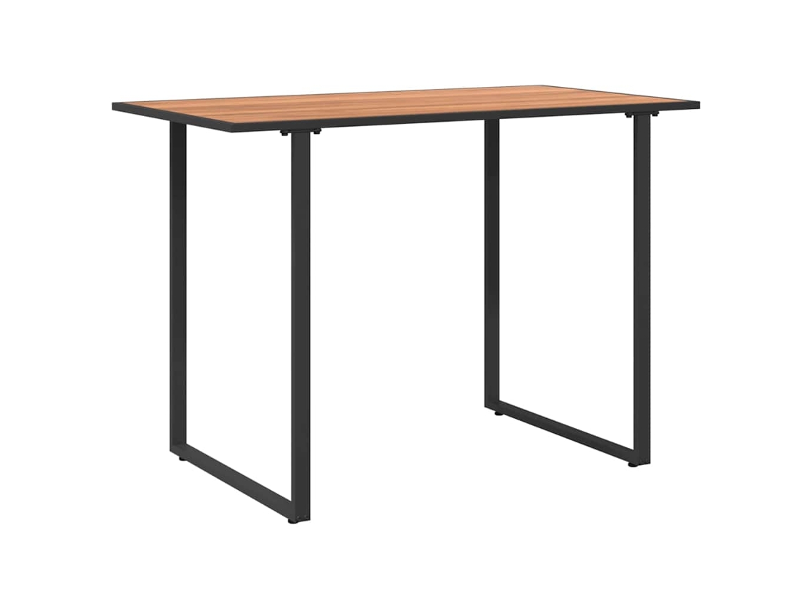 Mesa De Jardim Castanho 100x55x70cm Aço E Dpc Vidaxl