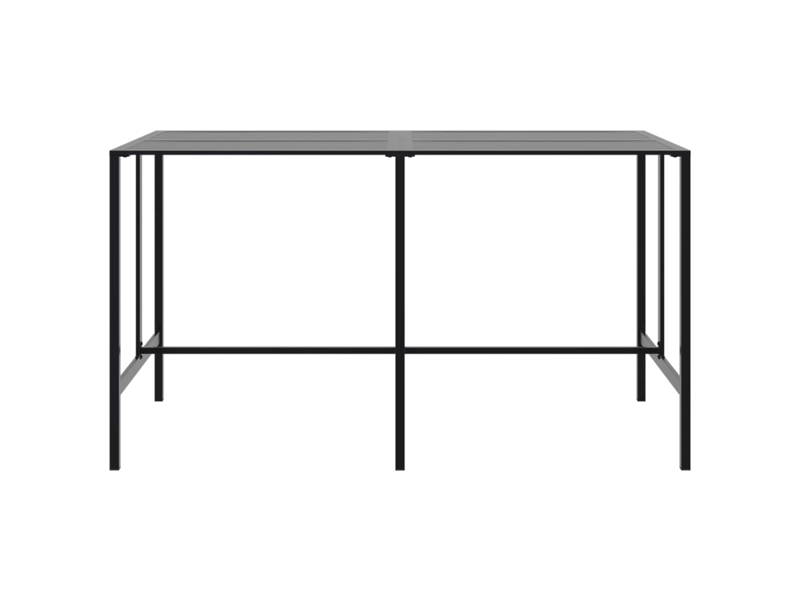 Mesa De Bar 200x100x110 Cm Aço Revestido A Pó Preto