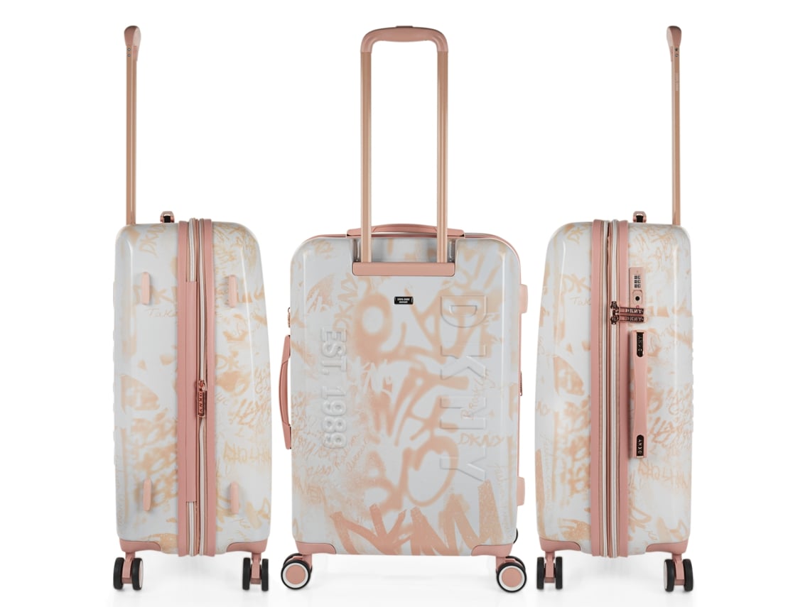 Conjunto de Malas DKNY DKNY-561 Rebellion Rosa Brancavênus Pc Case Set 51X76X30 Cm