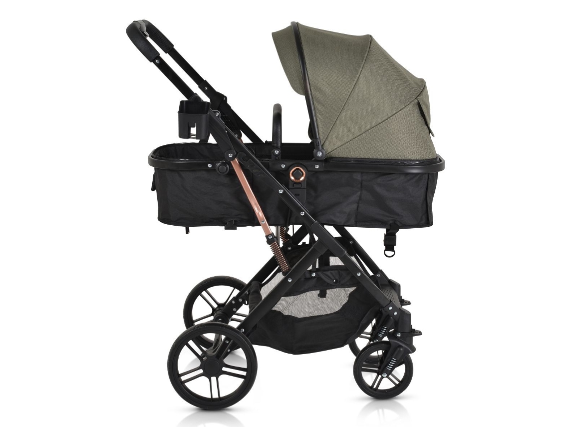 Carrinho de Bebê Duo Conversível Rafaello Até 15 kg Da MONI Verde Oliva