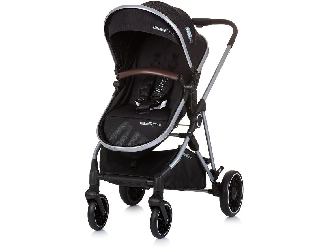 Carrinho de Bebé CHIPOONO Obsidian Silver AURA Conversível Duo (até 22 Kg)