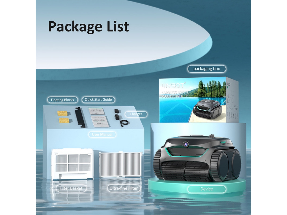 Robô Aspirador de Piscina WYBOT C2 Vision e aspiradores de pó Robô Liectroux L200