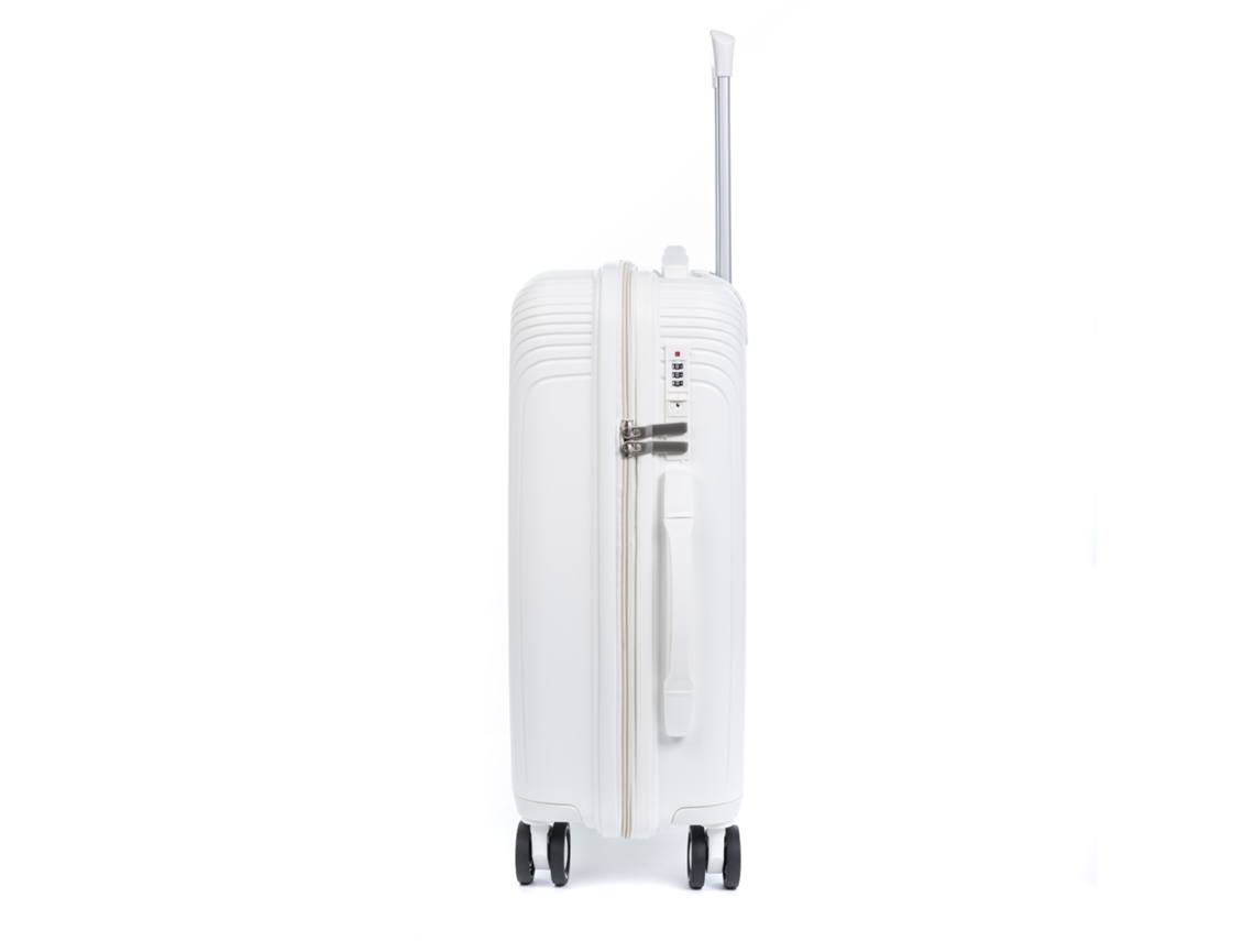 Mala Grande Capacidade Trolley De Pp Resistente A Quebra. Fechadura Tsa Numérica, 4 Rodas Duplas Giratórias 360°. Dam