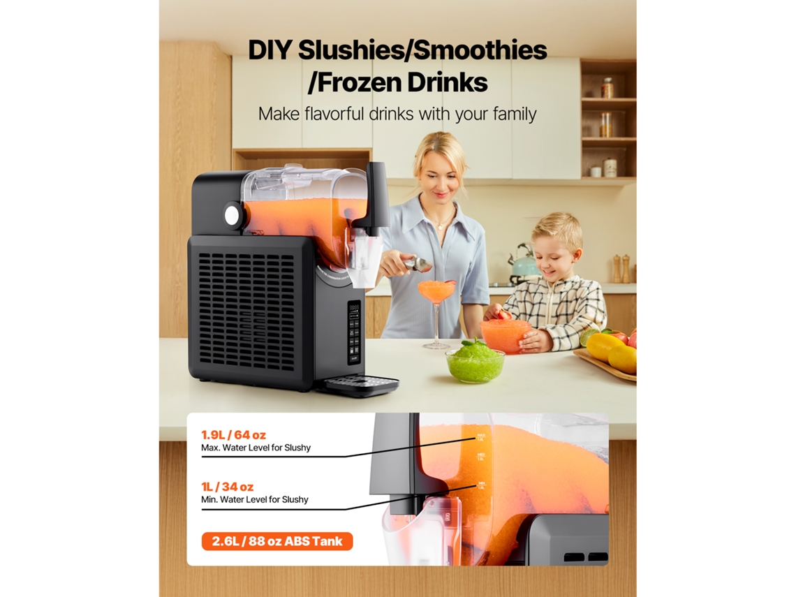 Máquina De Granizados Succebuy 2,6l Para Batidos Com 5 Programas Predefinidos