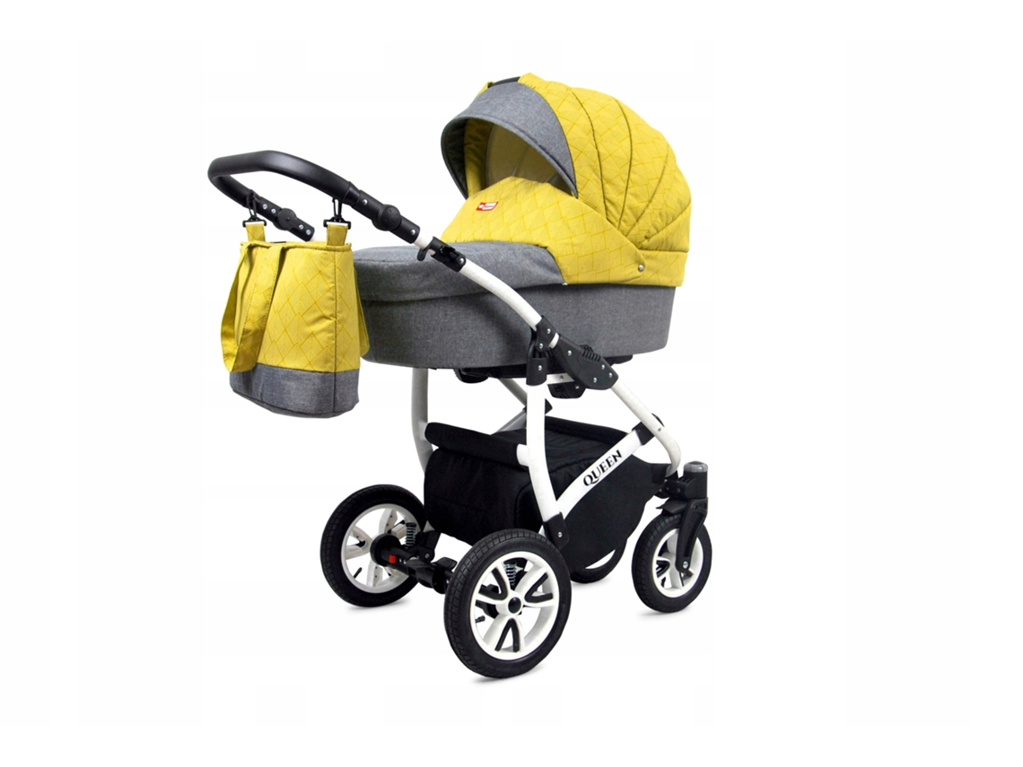 Carrinho de Bebé Multifuncional BABYLUX QUEEN 2 Em 1 -Ceylon yellow - Ajustável e dobrável Construção leve em alumínio - Acessórios