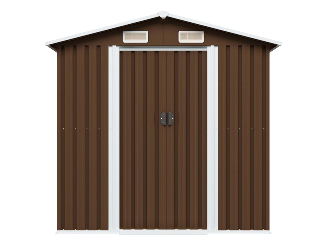 Abrigo VIDAXL Brown Aço (204x132x186 cm)