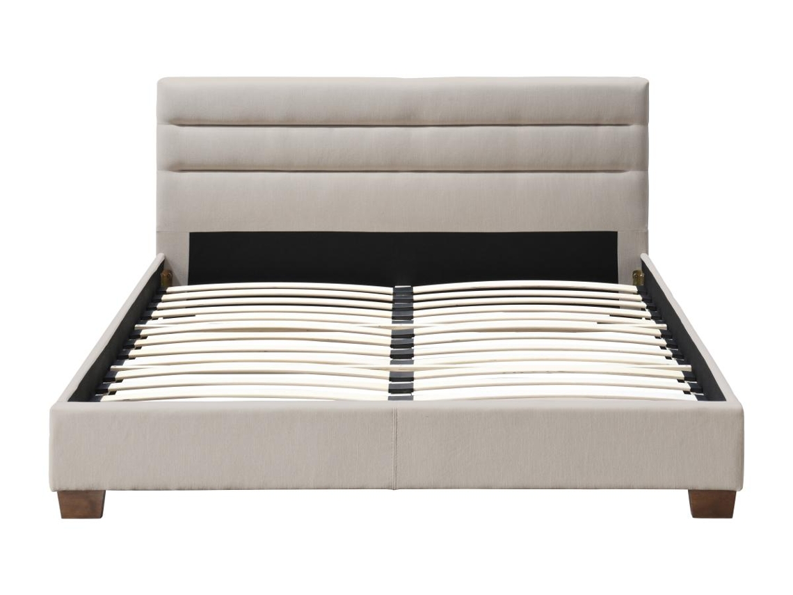 Estrutura de cama FAUSTIN VENTE-UNIQUE Bege 160x200 cm - Sem colchão - Com sommier
