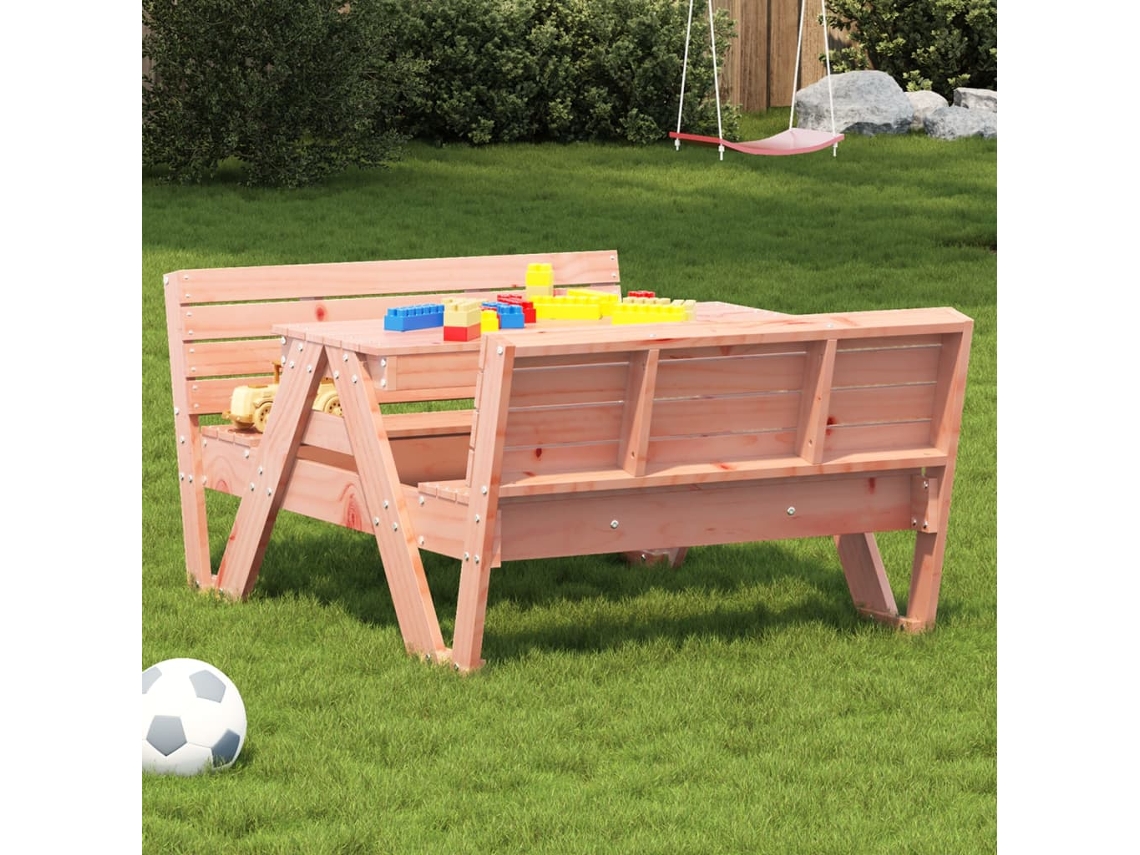 Mesa Piquenique P/ Crianças VIDAXL Madeira Douglas Maciça 88X122X58 Cm