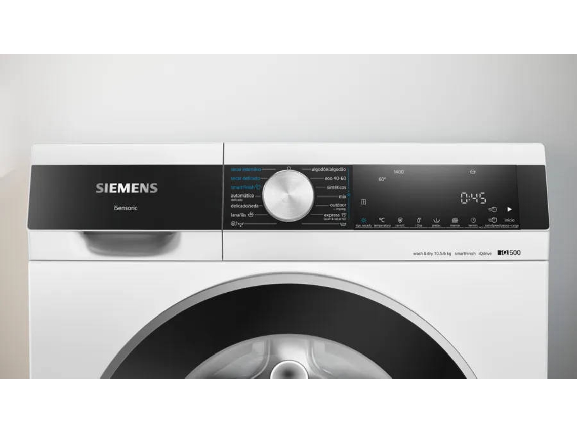 Máquina de Lavar e Secar Roupa SIEMENS i-Dos WN44G2A0ES (6/10 kg - 1400 rpm - Branco)