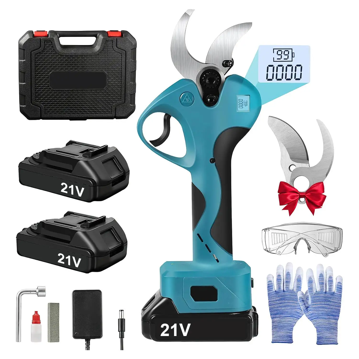 Tesoura De Poda Elétrica 40mm 18v Com 2 Baterias Oem