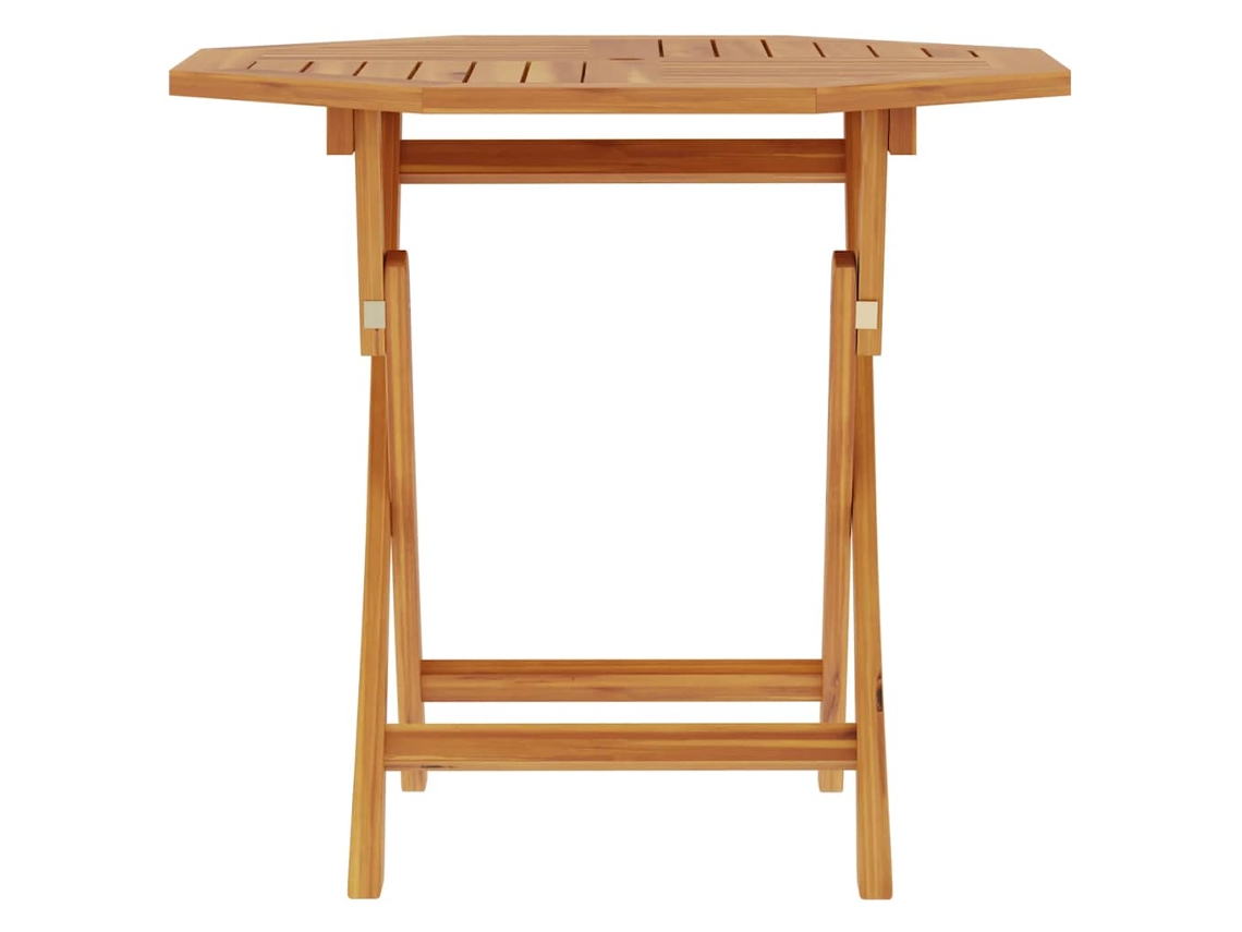 Mesa De Jardim Dobrável 85x85x76 Cm Madeira Teca Maciça